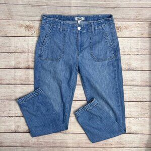 Paige Mayslie Jogger Women 27 Blue‎ Denim High Rise Slim Utility Pants